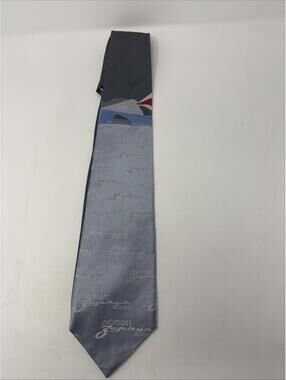 Nat Nast vtg Midnight Zephyr 2000 TRAIN - New York to LA - Handmade RARE Tie